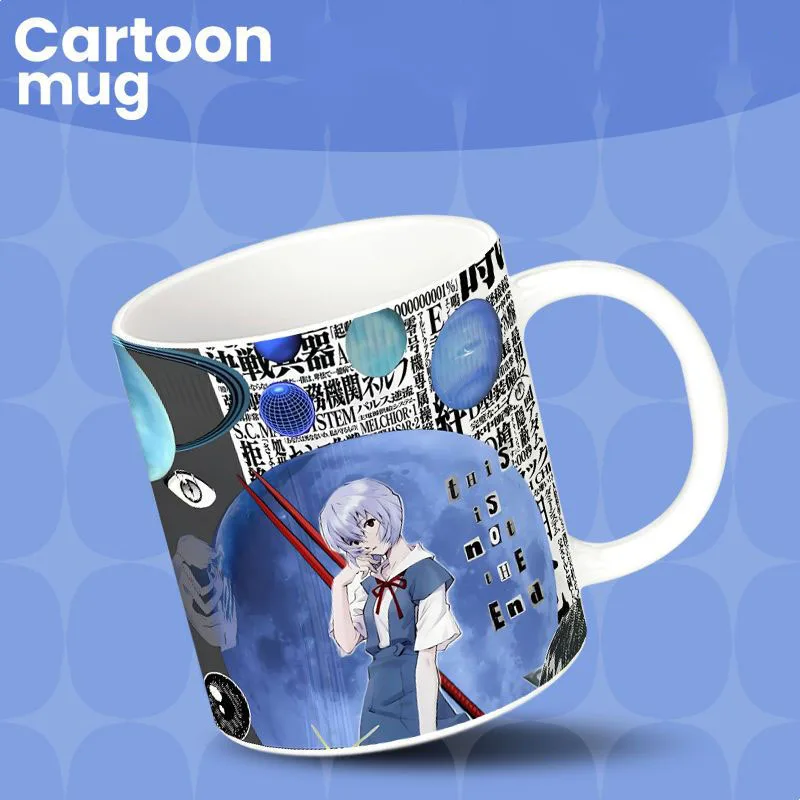 Кружка Kawaii Rei Ayanami 350 мл, различные стили, Neon Genesis Evangelion, милая аниме-кружка из керамики для кофе и воды, идеальный подарок для фанатов (art.: 3920db653e17a) - 3920db653e17a