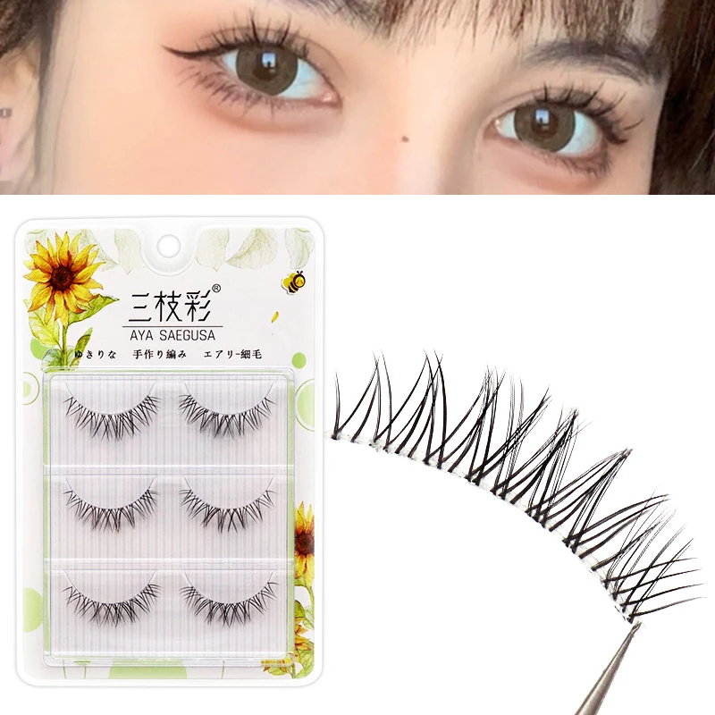 

3 пары накладных ресниц, очаровательные Натуральные Искусственные ресницы, практичные Искусственные ресницы, 3 пары накладных ресниц