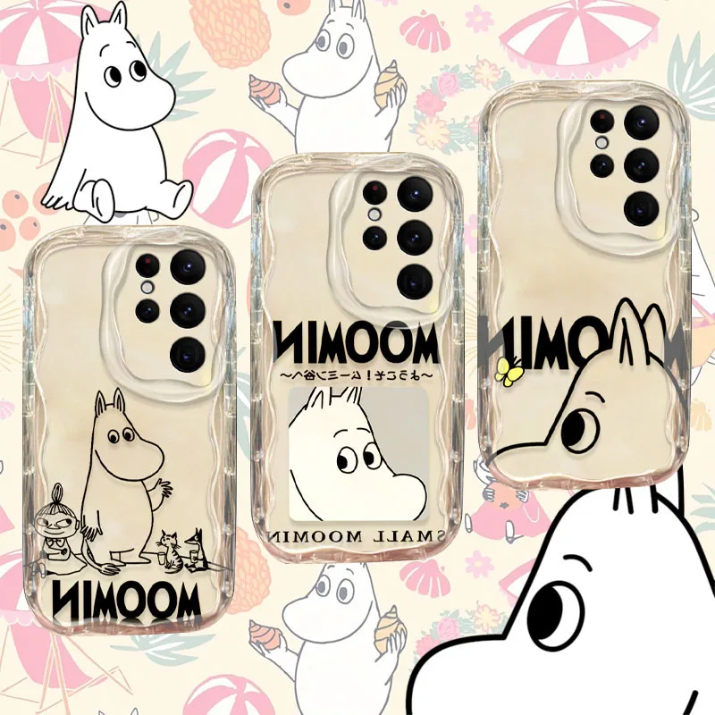 Фото Милый мультяшный чехол M-Moomins Wave для Samsung Galaxy S25 S24 Ultra S23 S22 S21 Plus FE A56 A36 A26 A16 A06 A15 A25 A35 A55 5G №1