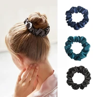 women silk scrunchie elastic handmade multicolor hair hair band ponytail accessories holder headband q9o6