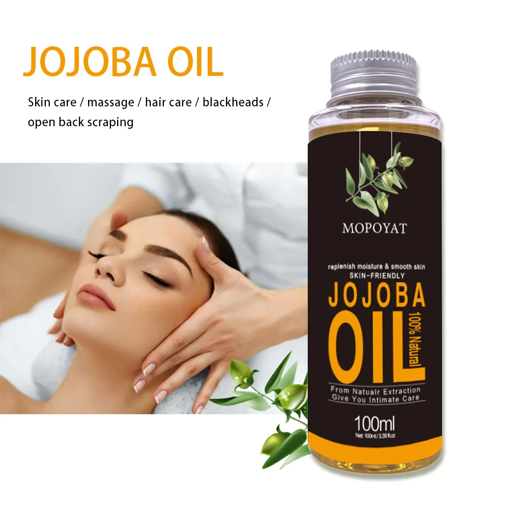 100ml Plant Jojoba Oil Fade Lines Hair Care To Remove Blackheads Body Massage Base Oil Free Shipping