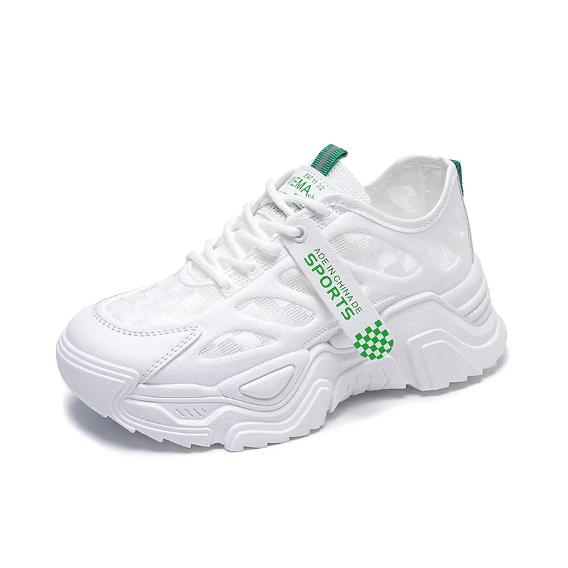 

Женские кроссовки в Корейском стиле, сетчатые дышащие кроссовки на толстой подошве для студентов, женская обувь, Новинка лета 2022