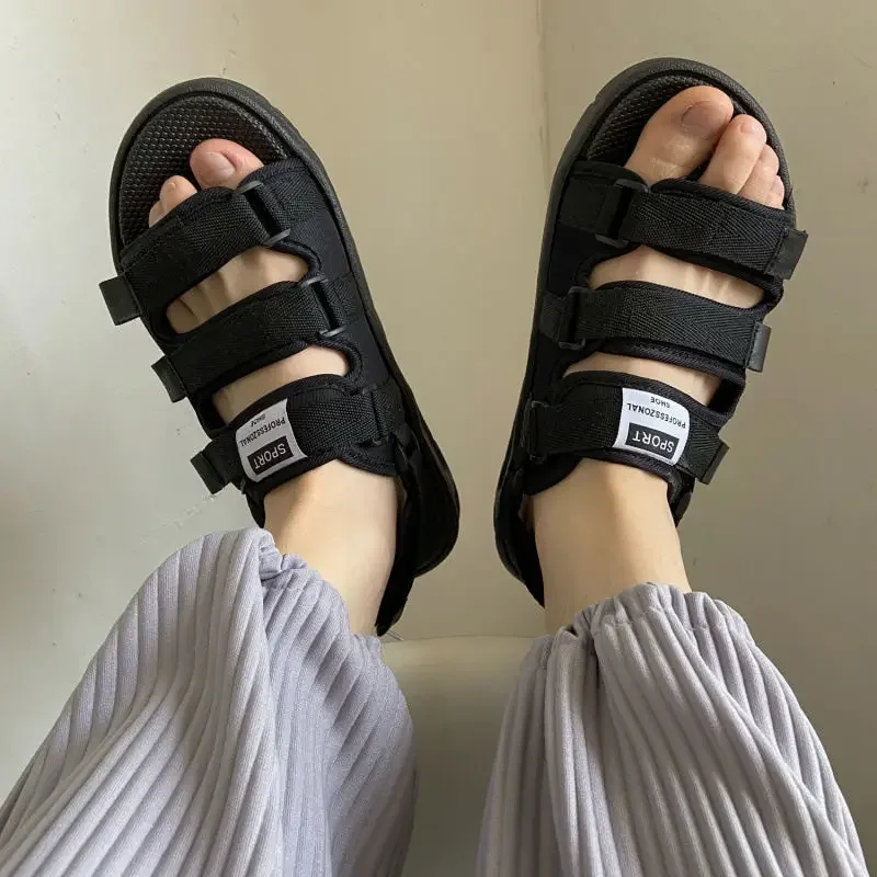 

Internet celebrity sandals for male college students, sports beach shoes, summer new soft-soled outer wear, couples dual-use
