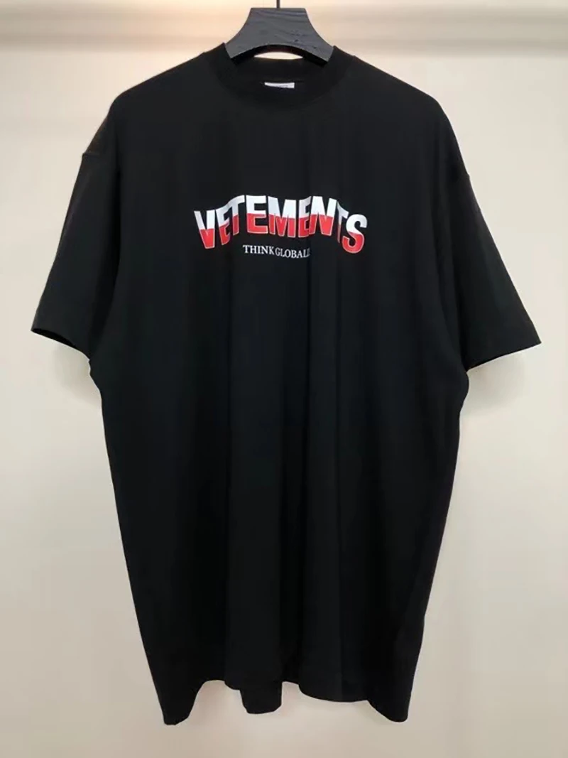 

22SS Vetements Letter Print T-Shirt Good Quality Casual Short Sleeves