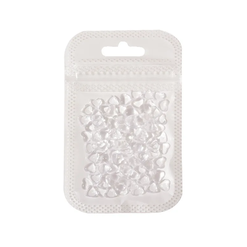 100 шт. прозрачные 3D Подвески для ногтей в форме сердца |