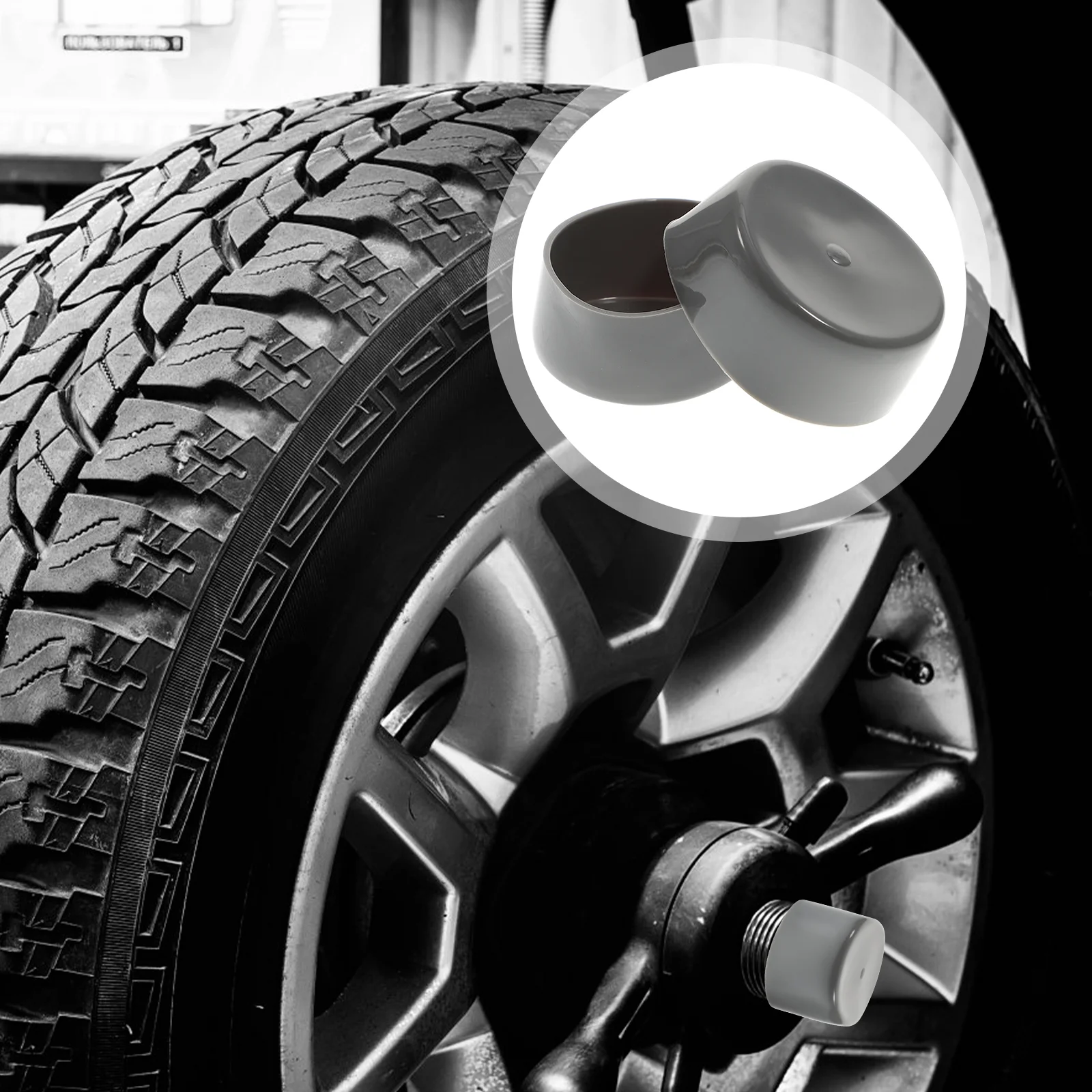 

8 Pcs Rubber Cover Trailer Wheel Hub Dust Covers Caps Automotive Grease Bearings