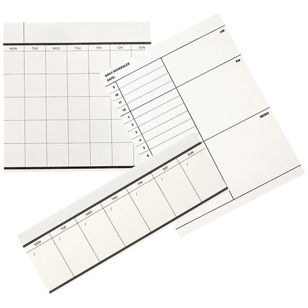 

3pcs Convenient Note Pad Multi-function Memo Pad Tearable Planner Notepad Writing Pad