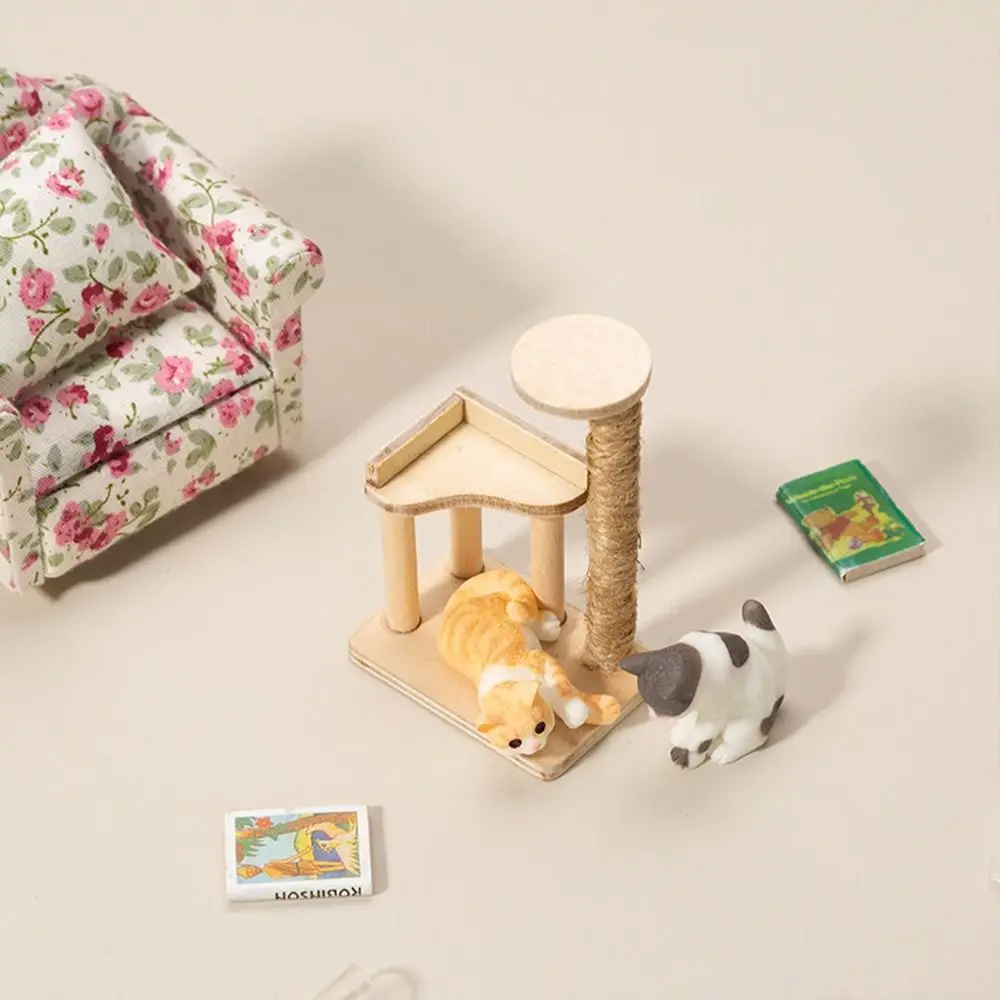 1/12 миниатюрный кукольный домик, деревянный стол, стулья для журнального столика, имитация мебели, модель для кукольного домика, декоративны...