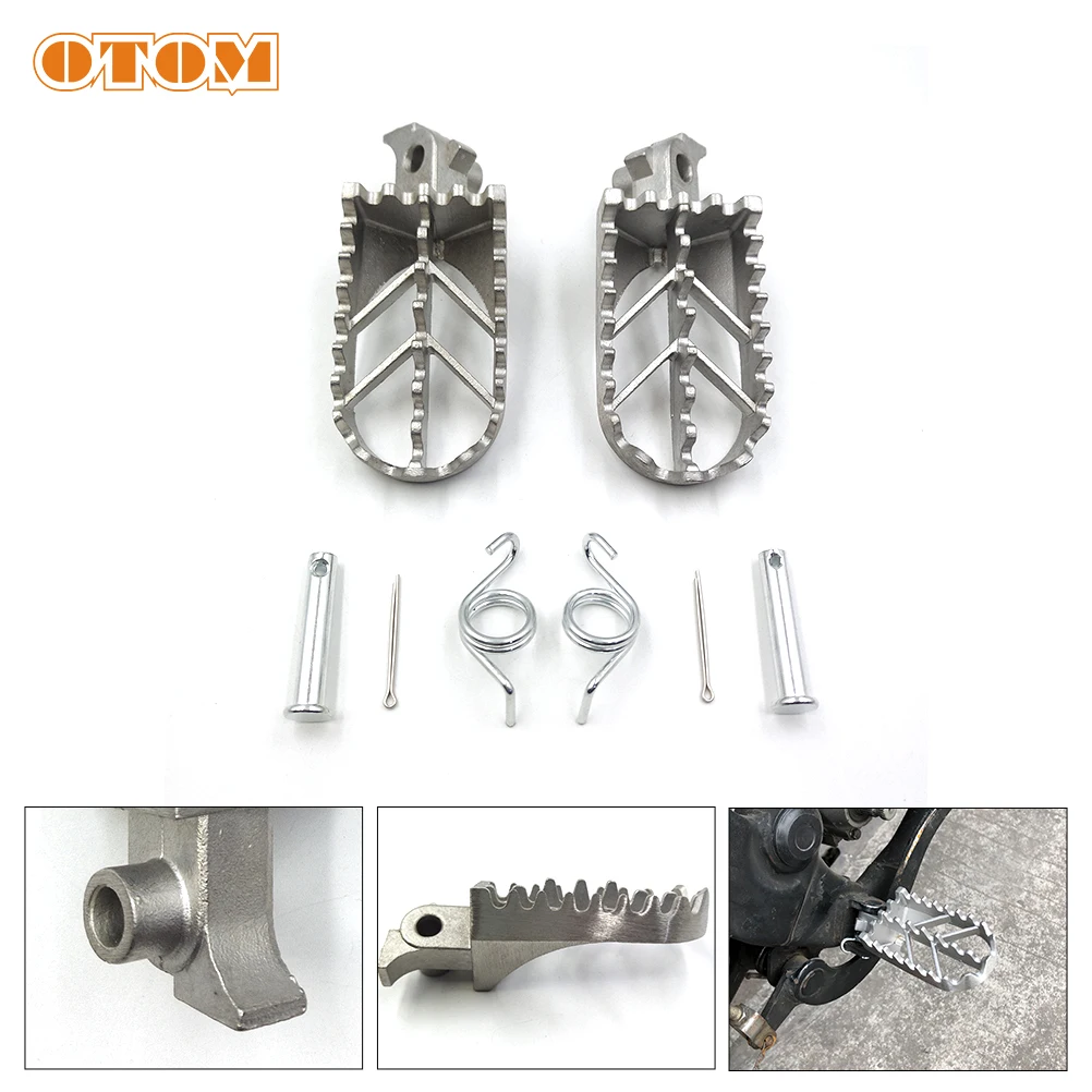 

OTOM Motorcycle K6 FootRest Footpegs Foot Pegs Front Pedals For KAYO TY125/150 T4 T6 K1 BOSUER BSE Hailing M Series GUIZUN S3 S6