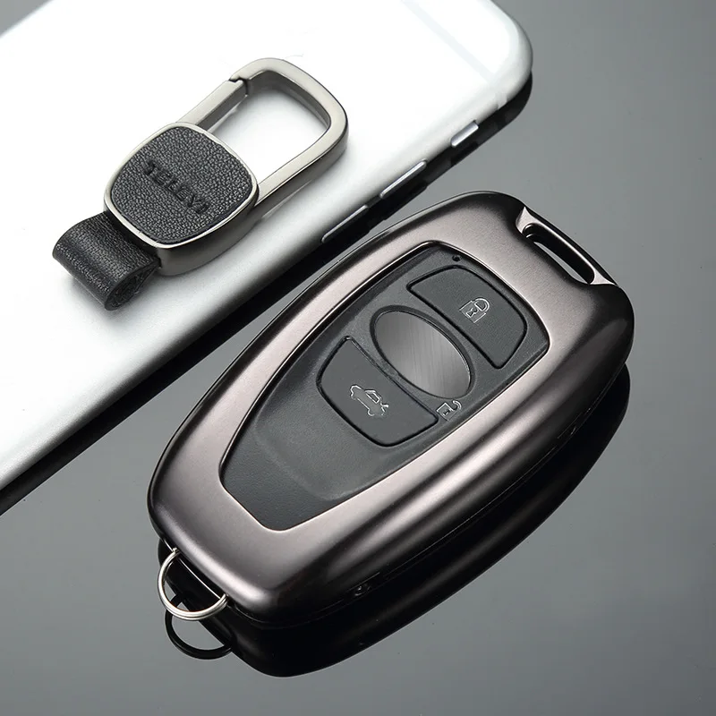 

Высококачественный Роскошный чехол для автомобильных ключей из алюминиевого сплава, чехол для ключей, Защитная сумка для хранения для Subaru ...
