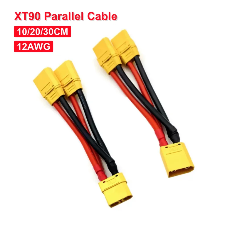 XT90 Параллельный кабель для зарядки аккумулятора 12AWG Мужской/Женский двойной