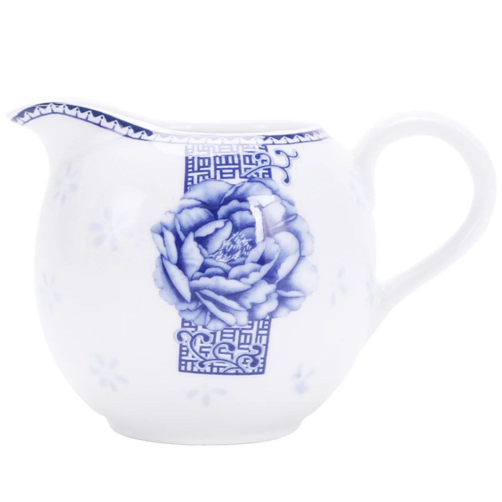 

Serving Ceramic Pitcher Syrup Pitcher Creamer Dispenser Coffee Pourer White Pitcher for Kitchen Friends Home