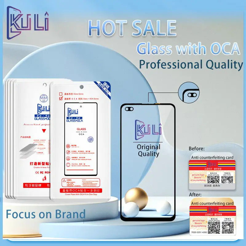 

KULI Glass Ｗith OCA For Huawei PSmart 2019 2020 2021 Z Y6P Y7P Y8P Y9Prime Nova 3i 5i 7i Repair Front Screen Phone Panel Replace