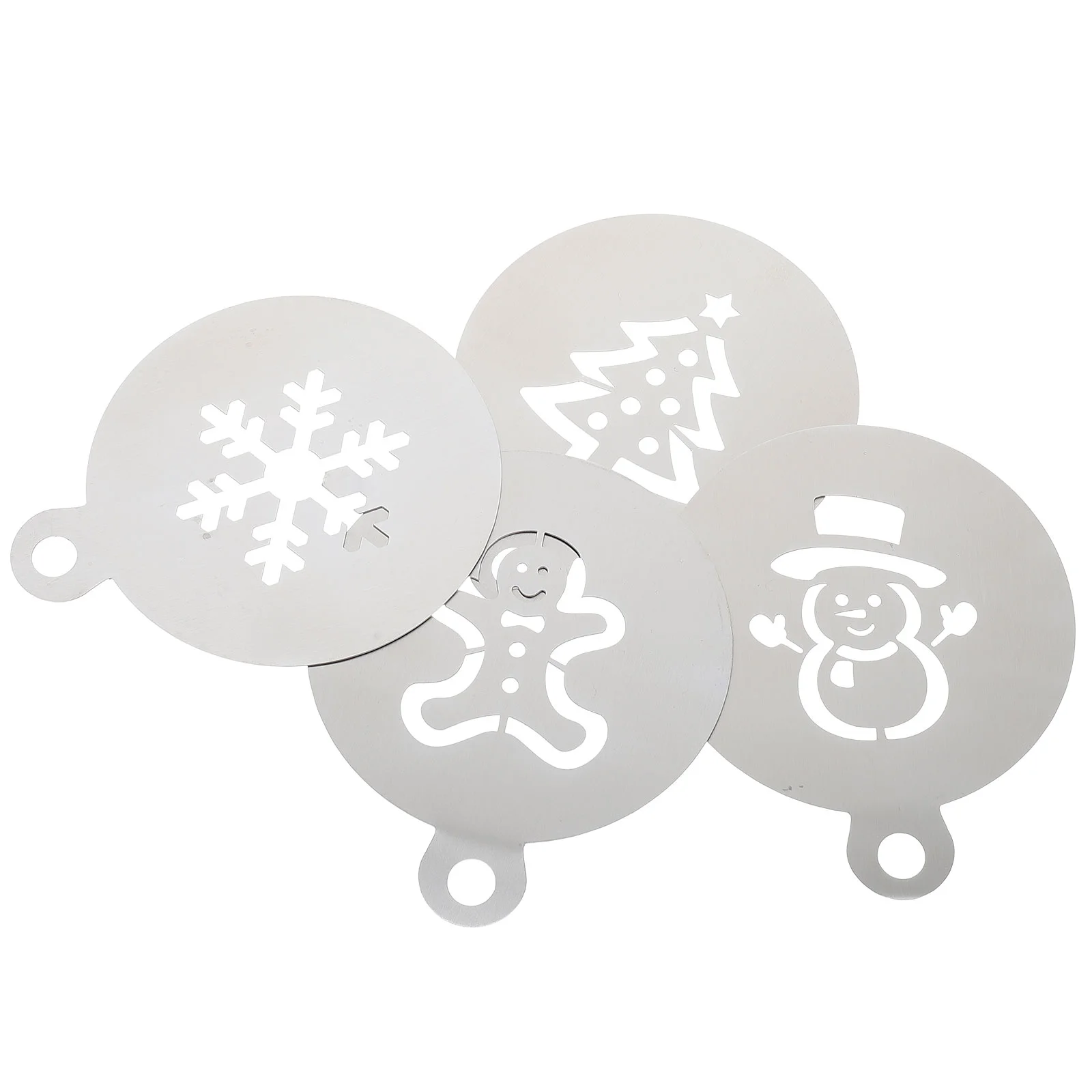 

Stencils Christmas Cake Coffee Stencil Decorating Cookie Templatestemplate Drawing Latte Cupcake Fondantsnowflake Santatree