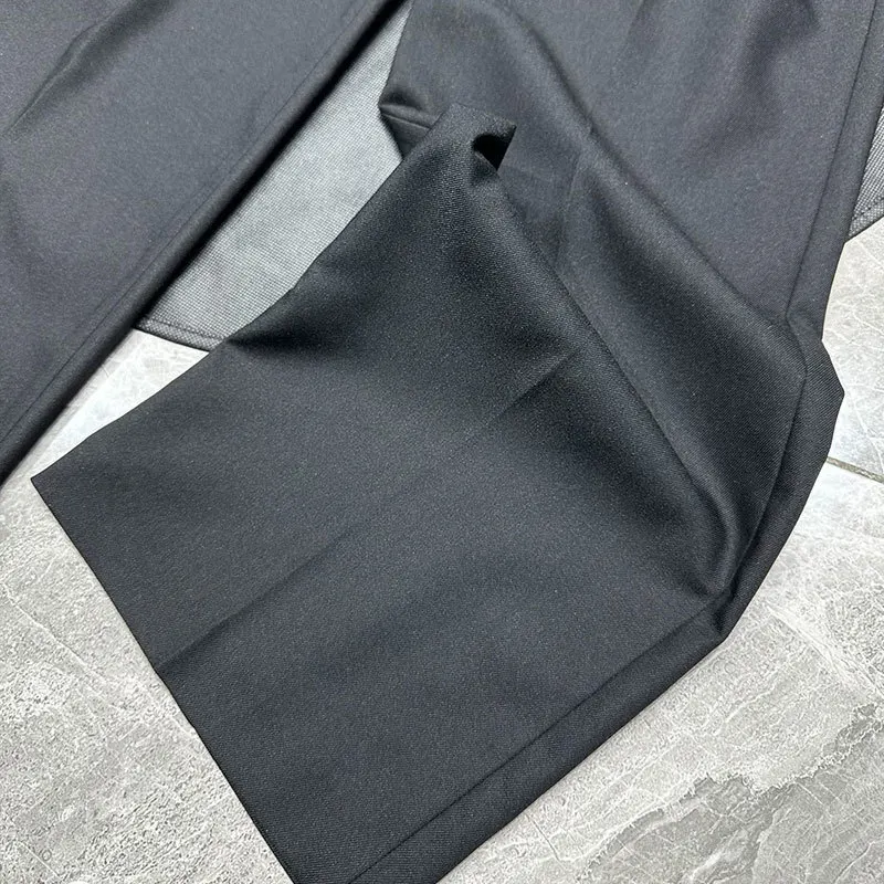 Женские свободные брюки-костюмы черные классические плиссированные брюки с