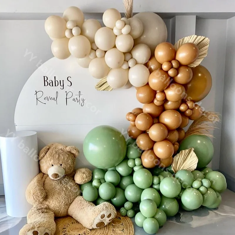 

143pcs Retro Coco Brown White Sand Balloons Arch Garland Kit Birthday Party Decor Baby Shower Wedding Decorations Kids Globos