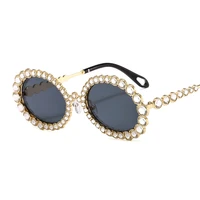 diamond studded round sunglasses womens fashion shades with crystal travel hiking fishing eyewear
