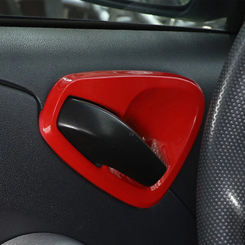 

Car Inner Handle Decorative Cover Accessory ABS Material Two-Style Can Choose Easy To Install Suitable For Benz smart 2010-2015