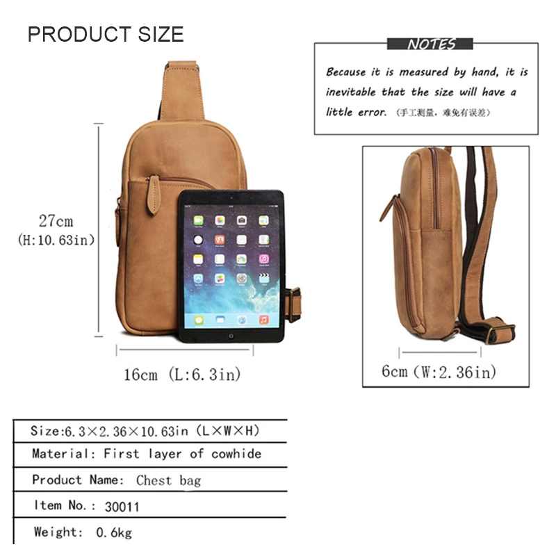 Рисунок 2 - Винтажная мужская сумка-слинг из кожи Крейзи Хорс