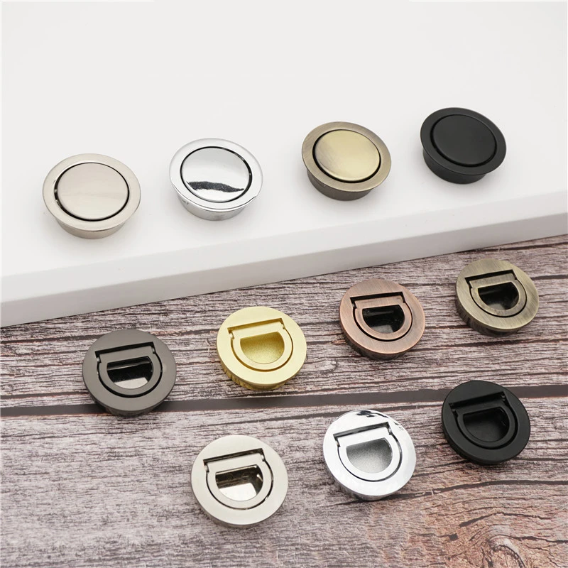 

Simple Hidden Door Handles Recessed Flush Pull Cabinet Invisible Round Door Handle Stainless Steel Pull Nordic Hardware