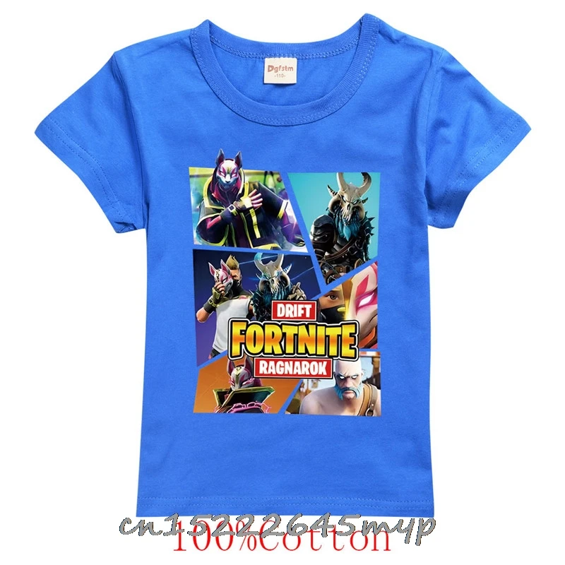 Детская одежда FORTNITE Game модные спортивные топы для мальчиков футболка с коротким