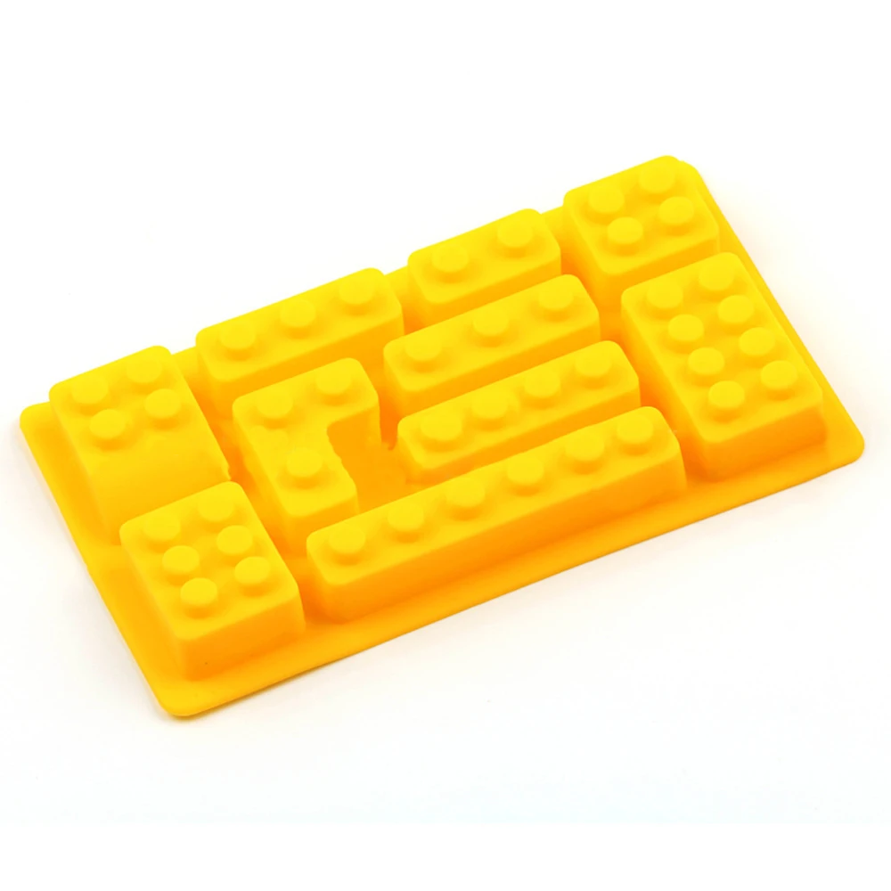 

FANGLELAND Square building block shape silicone ice tray mold jelly pudding chocolate mold DIY baking tool cake molds