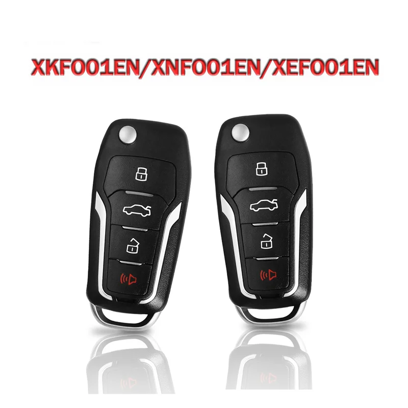 

6Pcs/Lot XKFO01EN Wire Remote Key for Ford Flip 4 Buttons Unmovable Key King Super Chip English Version VVDI Mini Key
