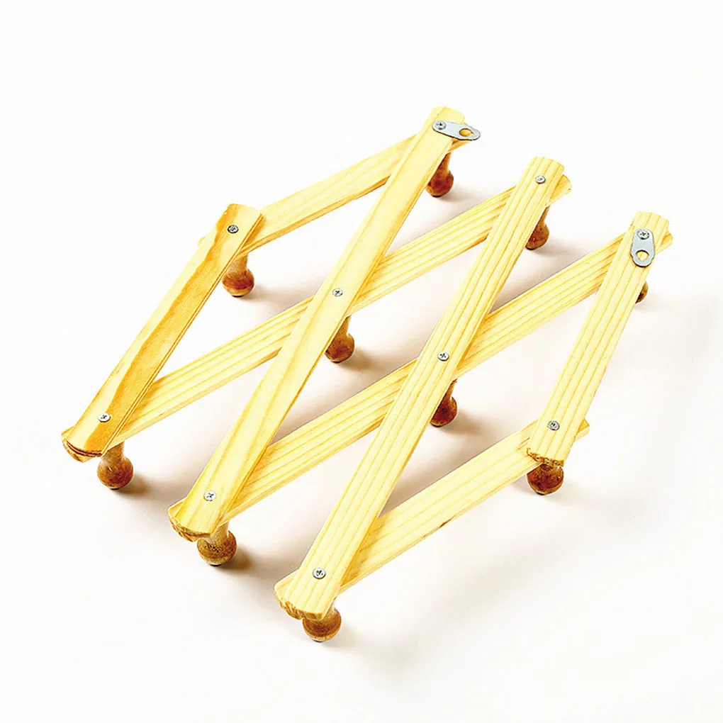

Wooden Hook Hanger Wall-mounted Retractable Wall Hanging Dryer Folding Keys Hat Towel Coat Hook Racks Wall-mounted wooden rack