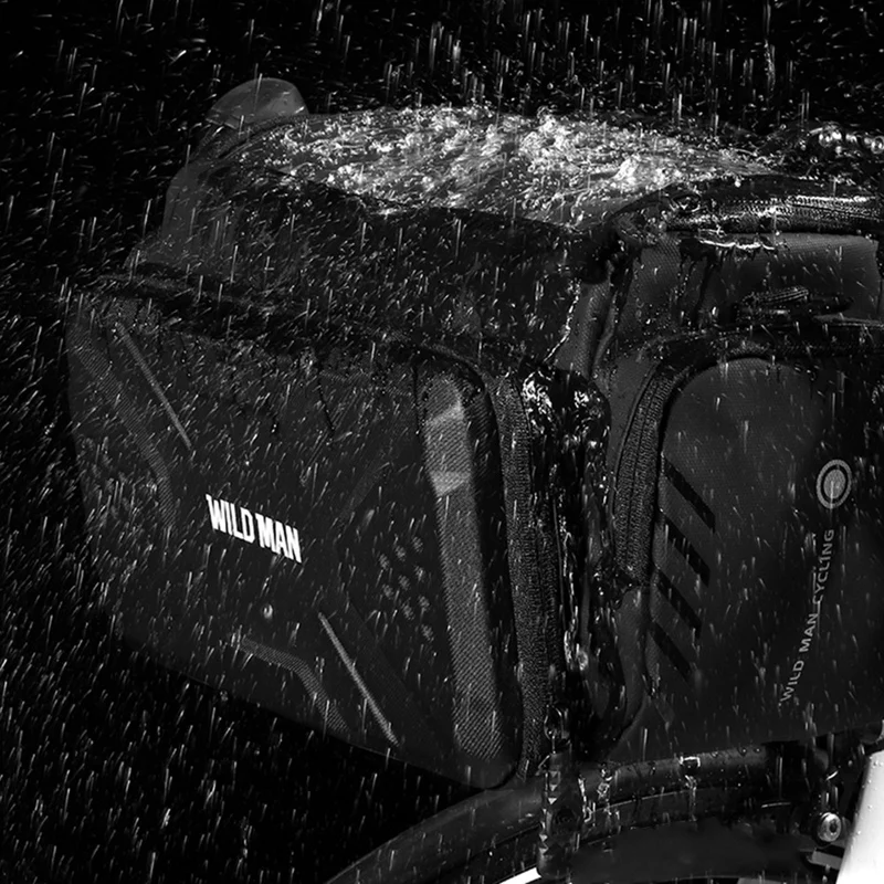 Сумка на руль велосипеда WILD MAN вместительная водонепроницаемая сумка для горного