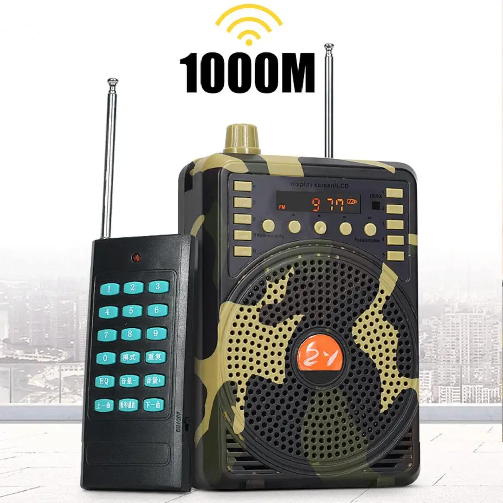 48W/38W Hunting Decoy Calls Electronic Bird Caller CamouflageElectric Hunting Decoy Speaker MP3 Speaker Remote Controller Kit