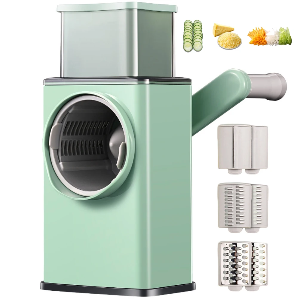 

Rotary Cheese Grater Grinder Manual Rotary Kitchen Multifunctional Gadget Vegetables Slicer Cheese Shredder Nuts Grinder