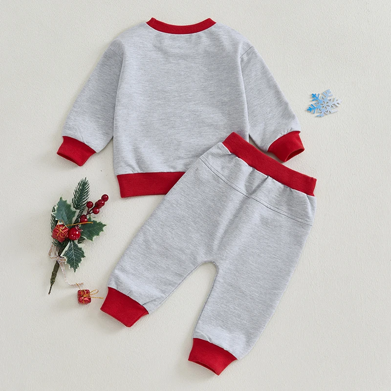 Рождественский наряд для маленьких мальчиков пуловер с длинными рукавами и
