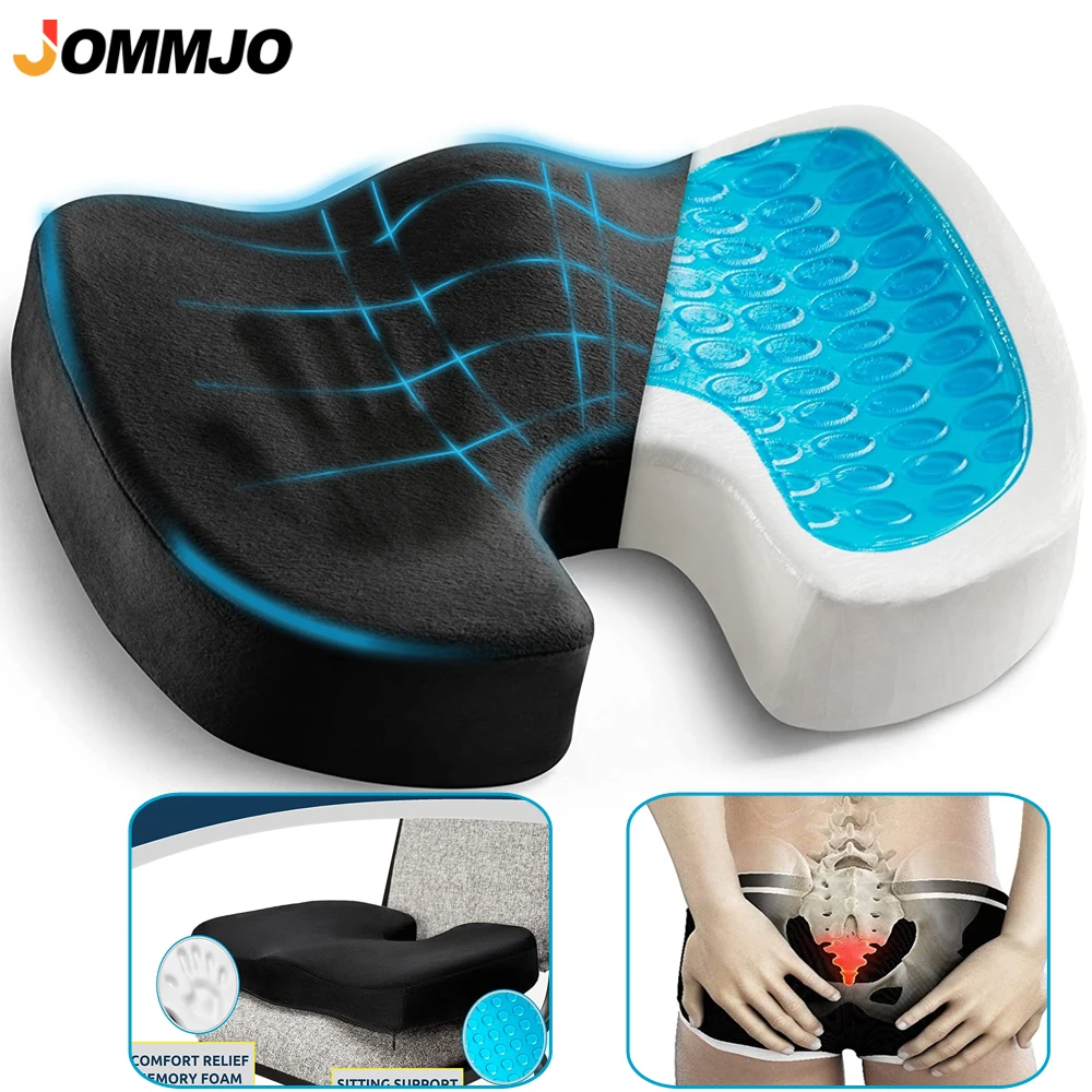Cushion With Cooling Gel Infused For Tailbone, Coccyx, Sciatica Pain Relief