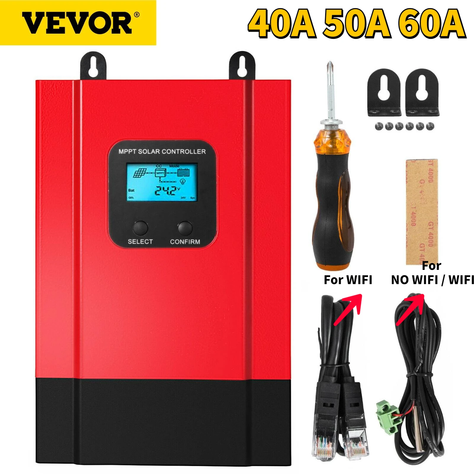 VEVOR controlador de carga solar MPPT de 40A