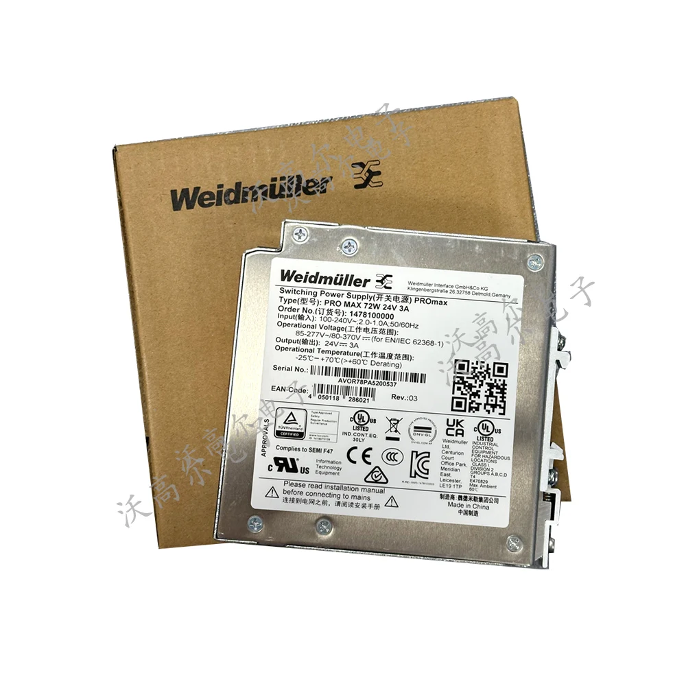 Фото Weidmüller 1478100000 PRO max 72W 24V 3A Совершенно новый №1