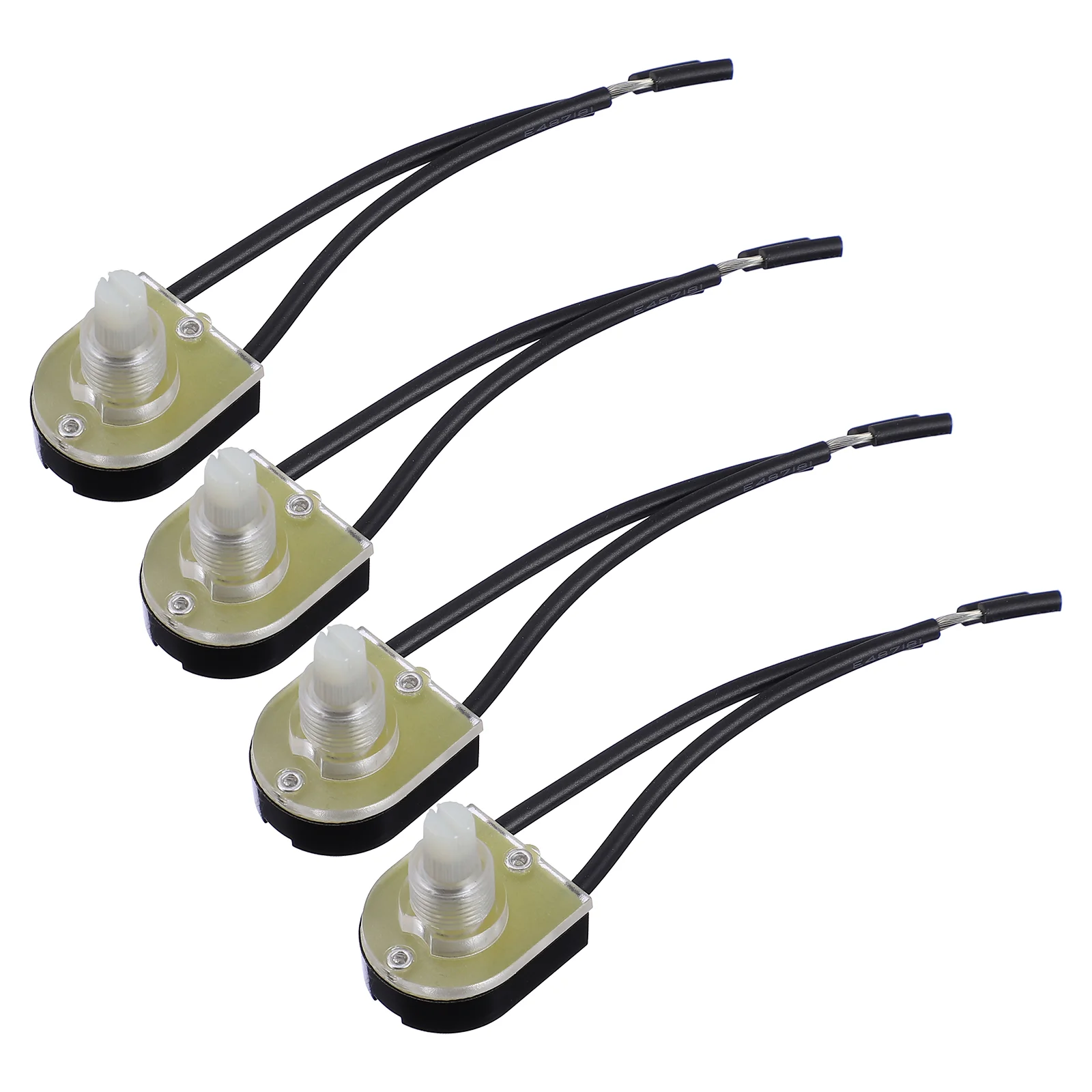 

4pcs Practical Turn-knob Switches Stem Durable Mounted Control Switches (Silver)