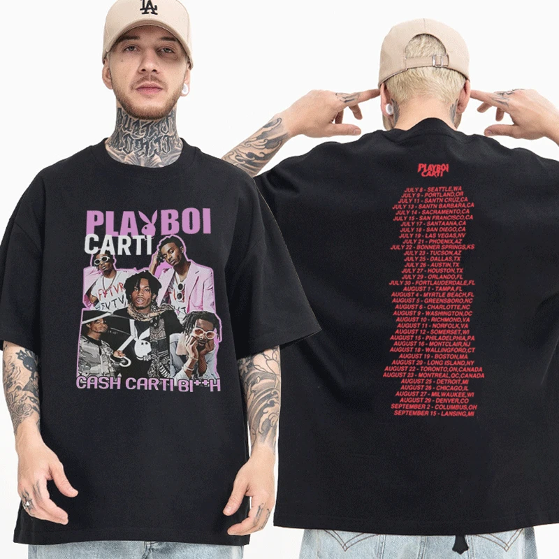 

Hip Hop Streetwear T-Shirt Men Women Playboi Carti Graphic Printed T Shirt Harajuku Summer Cotton Tshirts 2022 New Short Sleeve