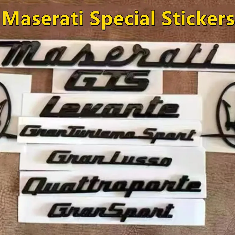 car accessories 3D stickers for Maserati Levante Ghibli GranCabrio Quattroporte GranTurismo Spyder Coupe Sport GT car decor
