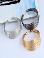 metal mercerized aperture wide open bracelet fashion personality matching accessories for woman