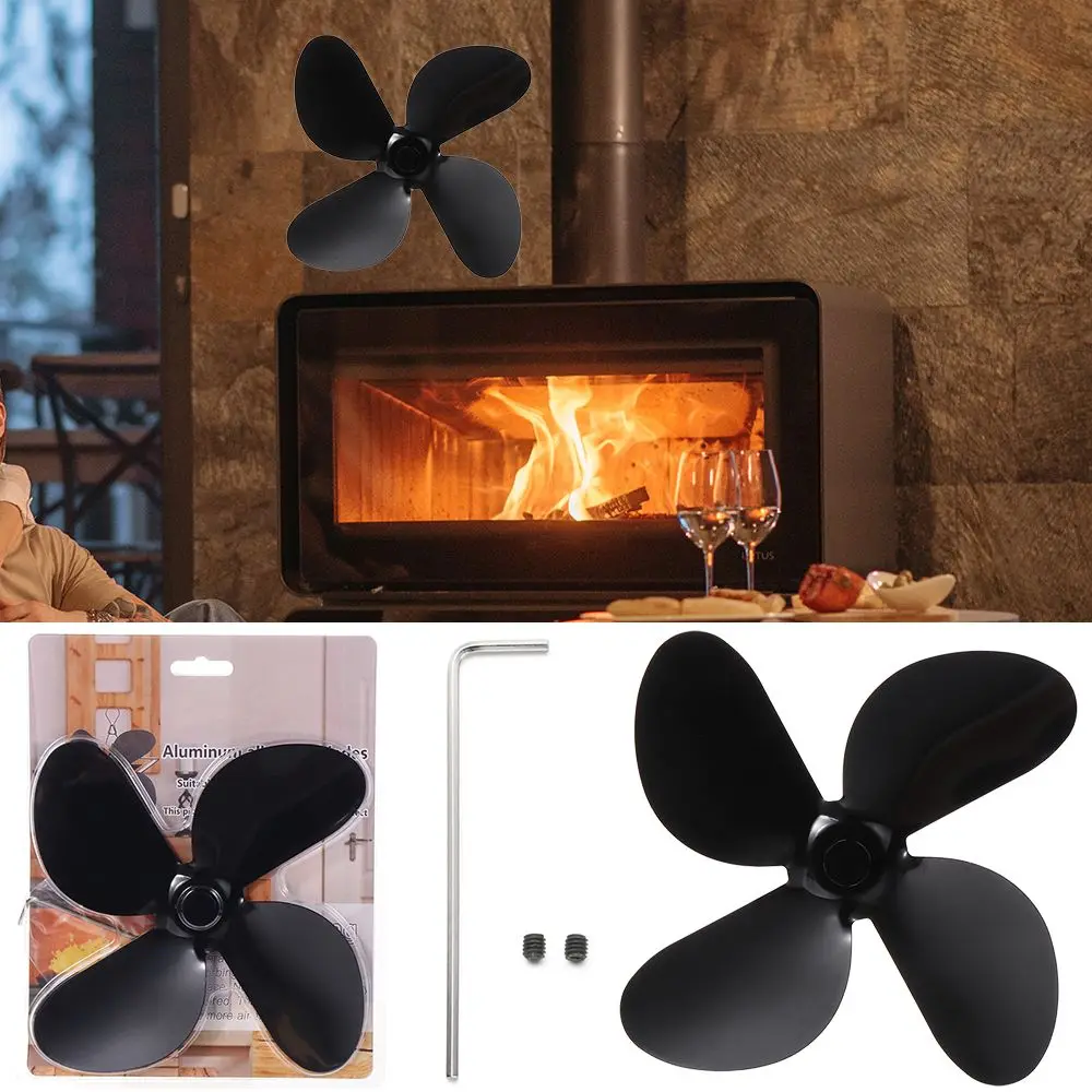 

Hot Sale Airflow Black Fireplace Parts Log Burning Heat Power Stove Top Fan Heat Distribution For Wood Burner