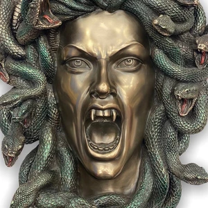 Medusa Wall Statue Greek Mythology Monster Statue-Gothic Myth Legend Snakes Statues 3.94inch Home Decor Room Decor
