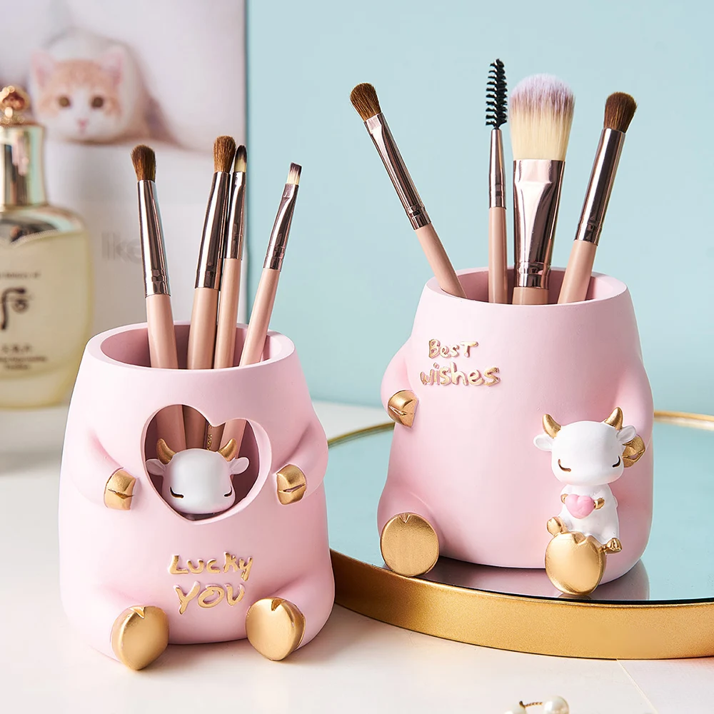 

Nordic Cute Pen Holder Pink Storage Box Home Decoration Accessories Desk Decor Bedroom Decoration Accessories Birthday Gifts