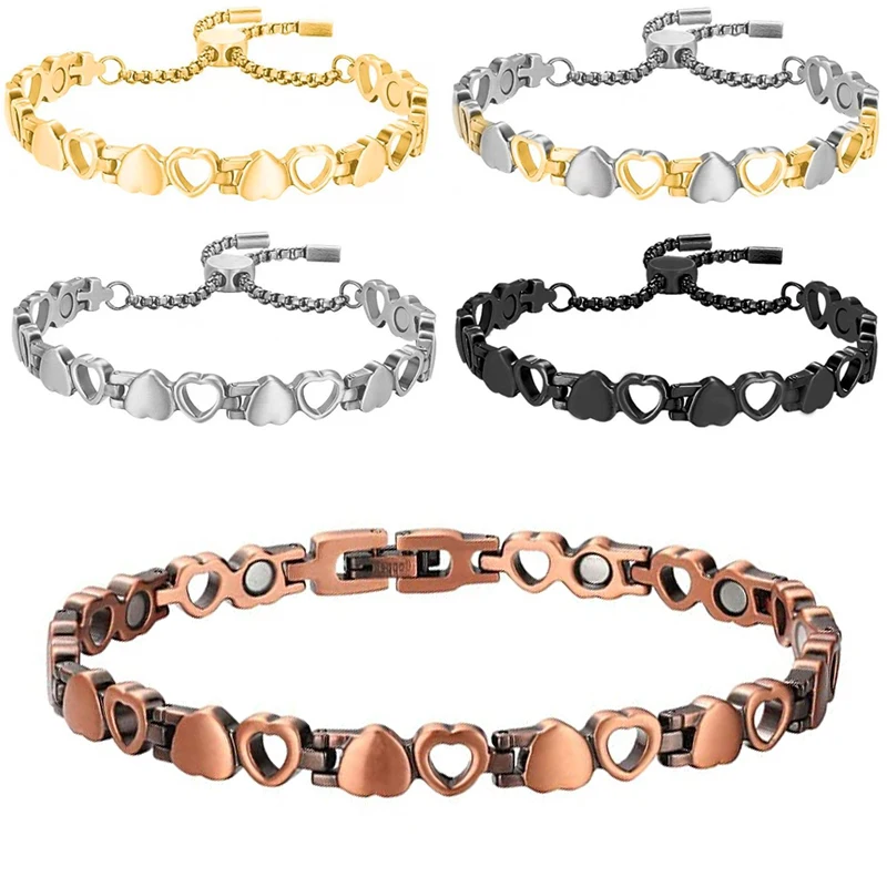 

Women Magnetic Therapy Anklet Arthritis Pain Relief Inflammation Reduction for Feet Ankles Solid Titanium / Copper DropShipping