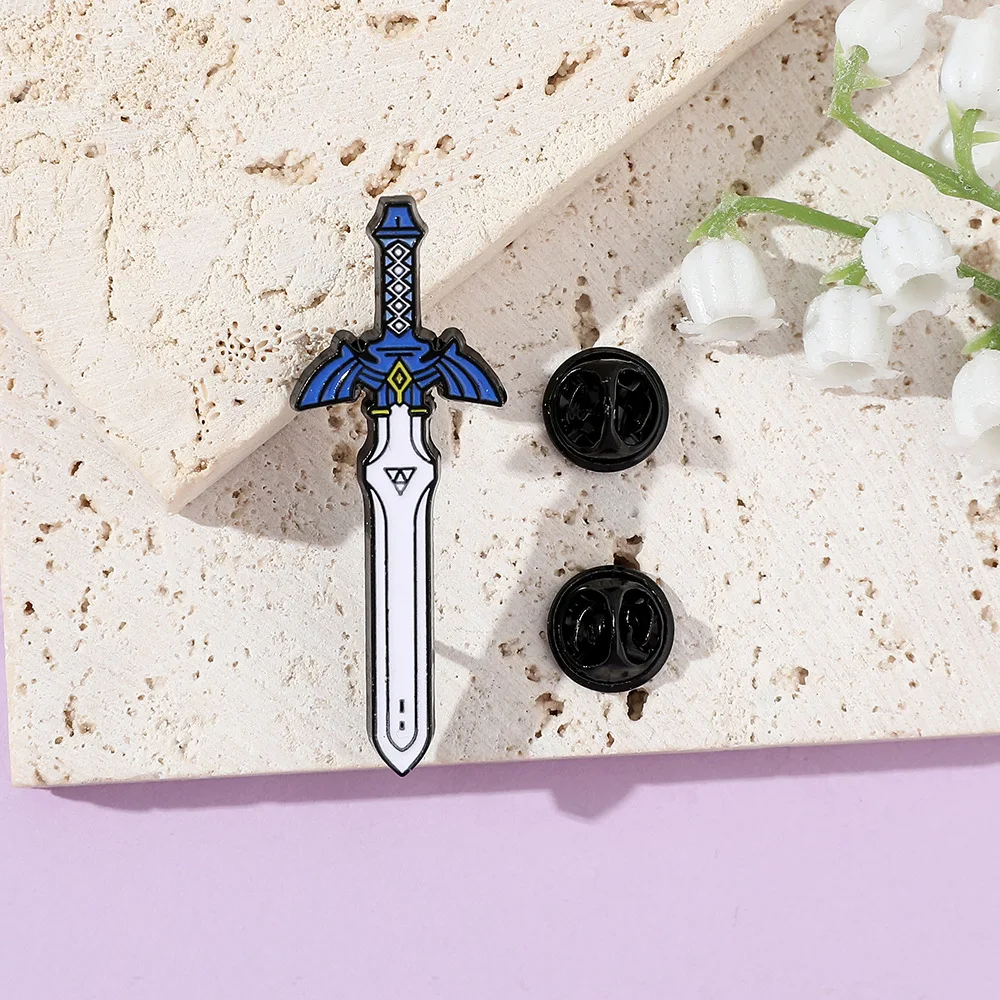 Металлическая брошь в виде меча-мастера 5 1 × 9 см