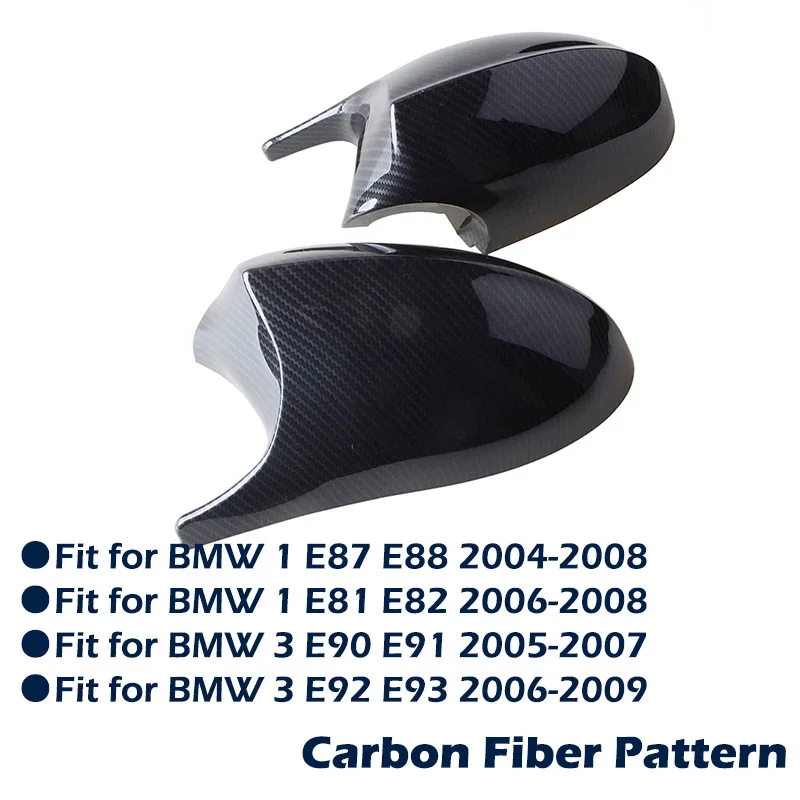 

Rearview Mirror Cover for BMW E90 E91 E92 E93 E80 E81 E87 E82 E88 Old Horn Carbon Fiber Water Transfer Mirror Case
