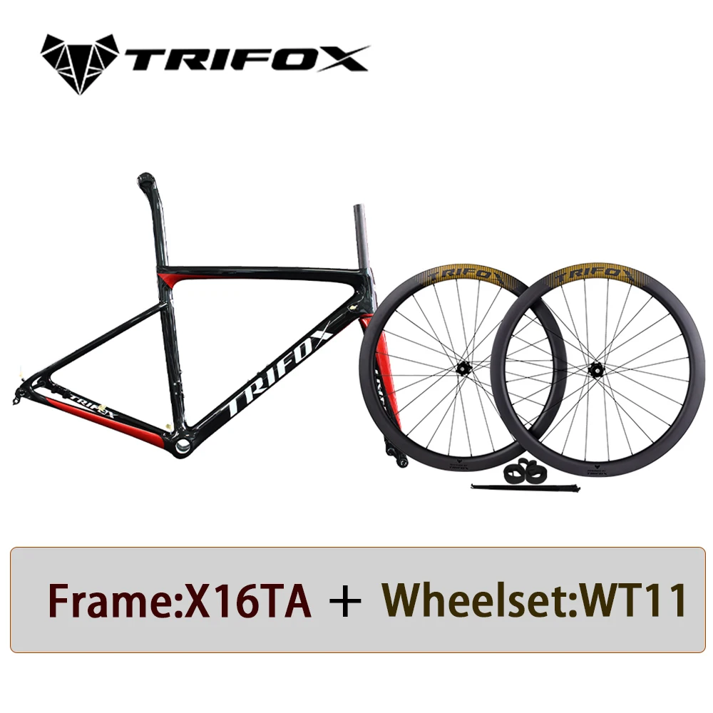 

TRIFOX Bike Carbon Road Bike Frame X16TA ＋Wheelset WT11/cadre de vélo de route en fibre de carbone X16TA +, jeu de roues WT11