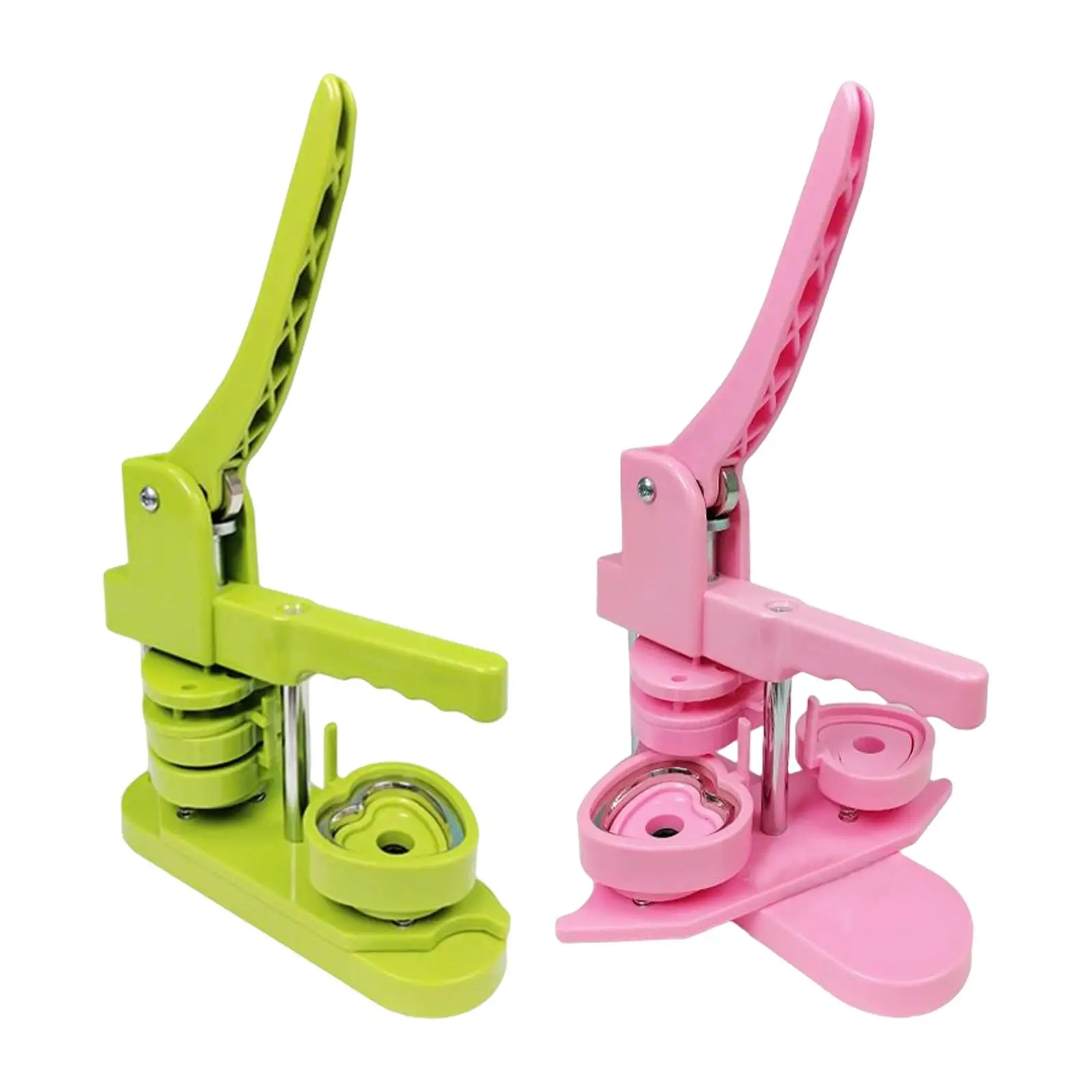

DIY Button Maker Machine Heart Shape Button Making Supplies Button Press Machine Pin Making Upgraded for Gifts Pin Buttons