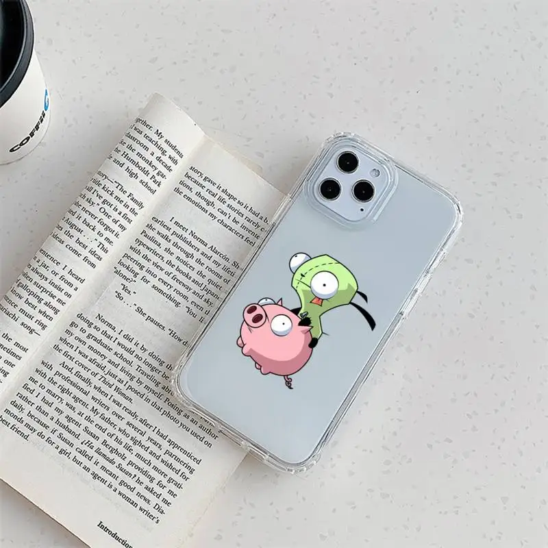 Фото Мультяшный чехол Invader Z-Zim для телефона Samsung GalaxyS20 S21 S22 S23 FE Lite Plus A71 Note20, прозрачный чехол №3