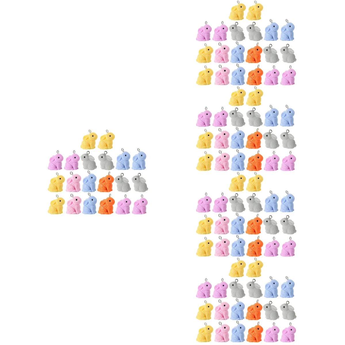 

100 pcs Easter Cartoon Charms Resin Rabbit Charms Jewelry Making Rabbit Pendants