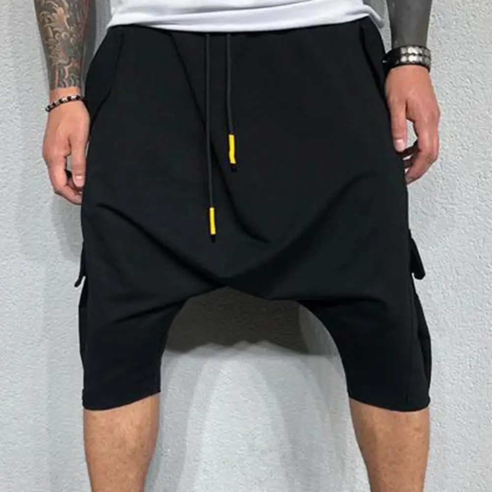 

Men Harem Pants Summer fashion Adjustable Micro-elastic Soft Cotton Blend Low Crotch Cargo Trousers for Summer Men's Clothing